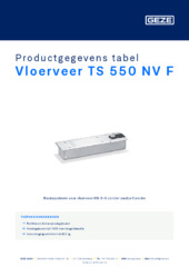 Deurdranger TS 550 NV F Productgegevens tabel NL