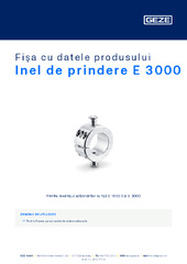 Inel de prindere E 3000 Fișa cu datele produsului RO