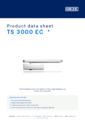 TS 3000 EC  * Product data sheet EN