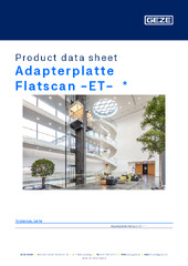 Adapterplatte Flatscan -ET-  * Product data sheet EN