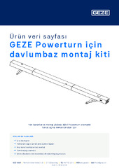 GEZE Powerturn için davlumbaz montaj kiti Ürün veri sayfası TR