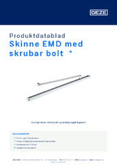 Skinne EMD med skrubar bolt  * Produktdatablad NB