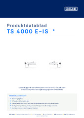 TS 4000 E-IS  * Produktdatablad DA