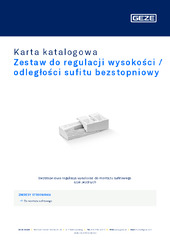Zestaw do regulacji wysokości / odległości sufitu bezstopniowy Karta katalogowa PL