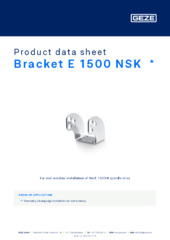 Bracket E 1500 NSK  * Product data sheet EN
