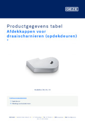 Afdekkappen voor draaischarnieren (opdekdeuren)  * Productgegevens tabel NL