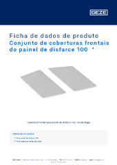 Conjunto de coberturas frontais do painel de disfarce 100  * Ficha de dados de produto PT
