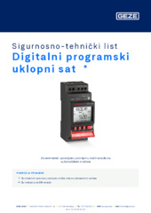 Digitalni programski uklopni sat  * Sigurnosno-tehnički list HR