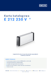 E 212 230 V  * Karta katalogowa PL