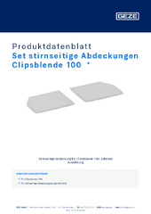 Set stirnseitige Abdeckungen Clipsblende 100  * Produktdatenblatt DE