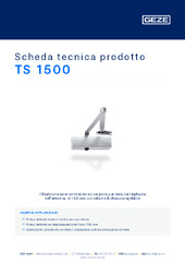 TS 1500 Scheda tecnica prodotto IT