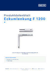 Eckumlenkung F 1200  * Produktdatenblatt DE