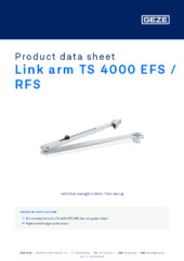Link arm TS 4000 EFS / RFS Product data sheet EN
