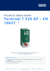 Terminal T 320 AP - EN 13637  * Product data sheet EN