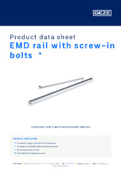EMD rail with screw-in bolts  * Product data sheet EN