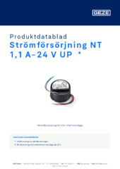 Strömförsörjning NT 1,1 A-24 V UP  * Produktdatablad SV