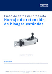 Herraje de retención de bisagra estándar Ficha de datos del producto ES