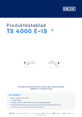 TS 4000 E-IS  * Produktdatablad NB