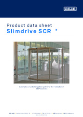 Slimdrive SCR  * Product data sheet EN