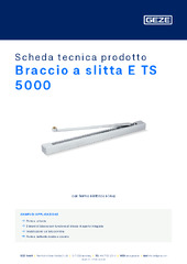 Braccio a slitta E TS 5000 Scheda tecnica prodotto IT