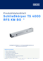 Schließkörper TS 4000 RFS KM BG  * Produktdatenblatt DE