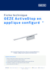 GEZE ActiveStop en applique configuré  * Fiche technique FR