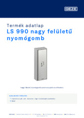 LS 990 nagy felületű nyomógomb Termék adatlap HU