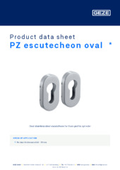 PZ escutecheon oval  * Product data sheet EN