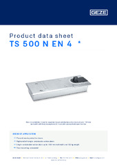 TS 500 N EN 4  * Product data sheet EN