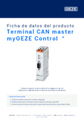 Terminal CAN master myGEZE Control  * Ficha de datos del producto ES