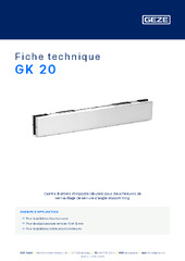 GK 20 Fiche technique FR