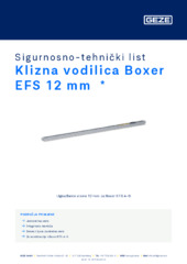 Klizna vodilica Boxer EFS 12 mm  * Sigurnosno-tehnički list HR