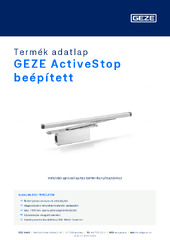GEZE ActiveStop beépített Termék adatlap HU