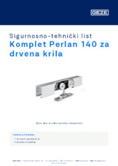 Komplet Perlan 140 za drvena krila Sigurnosno-tehnički list HR