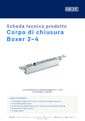 Corpo di chiusura Boxer 2-4 Scheda tecnica prodotto IT