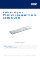 Pokrywa samozamykacza podłogowego Karta katalogowa PL