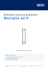 Maniglia ad H Scheda tecnica prodotto IT