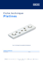 Platines Fiche technique FR