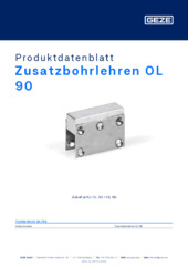 Zusatzbohrlehren OL 90 Produktdatenblatt DE