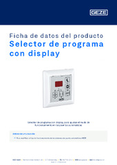 Selector de programa con display Ficha de datos del producto ES