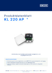 KL 220 AP  * Produktdatenblatt DE