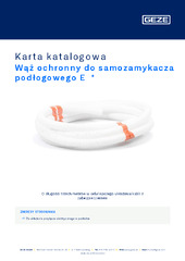 Wąż ochronny do samozamykacza podłogowego E  * Karta katalogowa PL