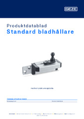 Standard bladhållare Produktdatablad SV