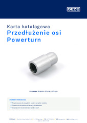 Przedłużenie osi Powerturn Karta katalogowa PL