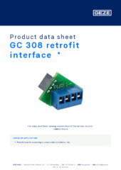 GC 308 retrofit interface  * Product data sheet EN