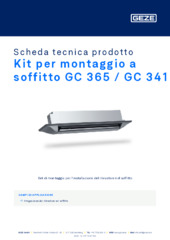 Kit per montaggio a soffitto GC 365 / GC 341 Scheda tecnica prodotto IT