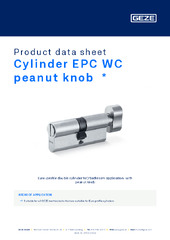 Cylinder EPC WC peanut knob  * Product data sheet EN