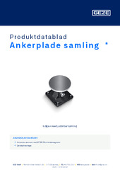 Ankerplade samling  * Produktdatablad DA