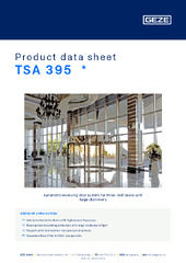TSA 395  * Product data sheet EN