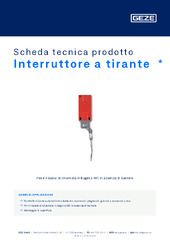 Interruttore a tirante  * Scheda tecnica prodotto IT